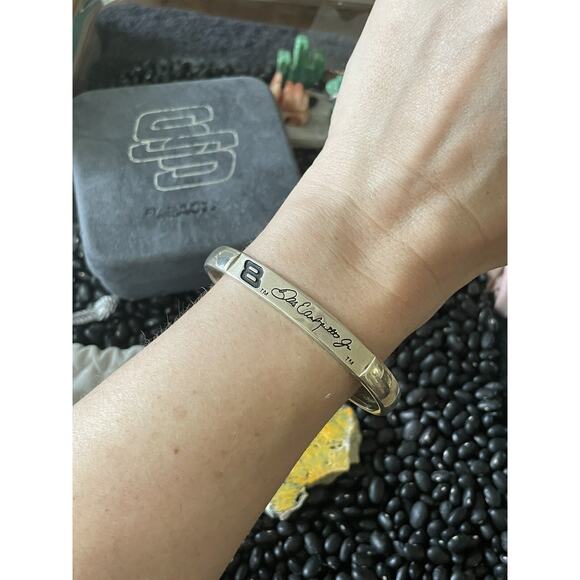 #8 Dale Earnhardt Jr Sterling NASCAR Cuff Bracelet BOX BAG~Waldeck Johnson